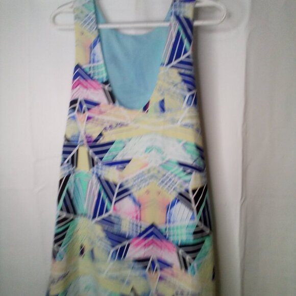 Sugar Lips Dress Women XS Sleeveless Lined Open Back Pattern Colorful - Picture 12 of 15